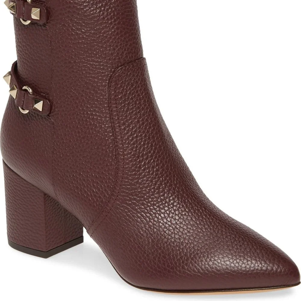 NEW Valentino Garavani Rockstud Leather Booties